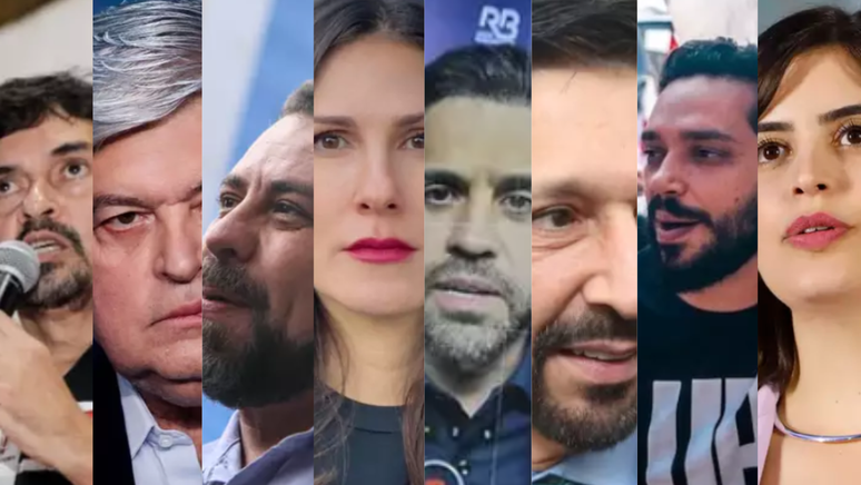 Altino Prazeres (PSTU), Datena (PSBD), Guilherme Boulos (PSOL), Maria Helena (Novo), Pablo Marçal (PRTB), Ricardo Nunes (MDB), Ricardo Senese (UP) e Tabata Amaral (PSB) 