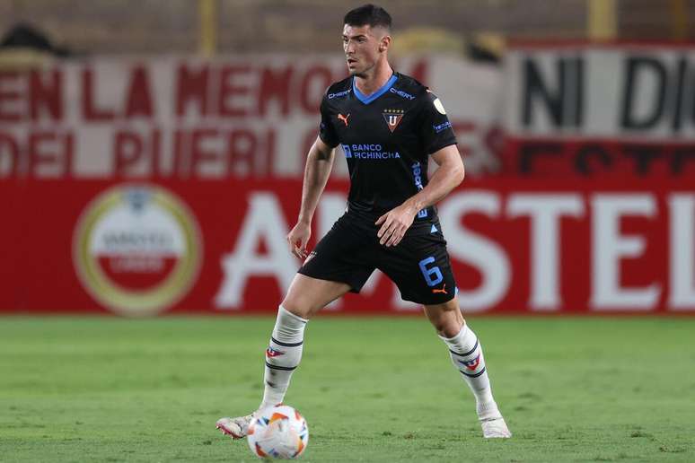 Facundo Rodriguez (LDU Quito) durante jogo contra o Universitario, no dia 03.04.2024 