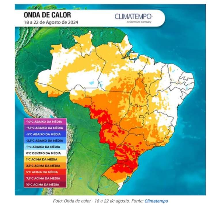 Depois de um período de frio intenso, o Brasil já se prepara para um retorno significativo do calor.