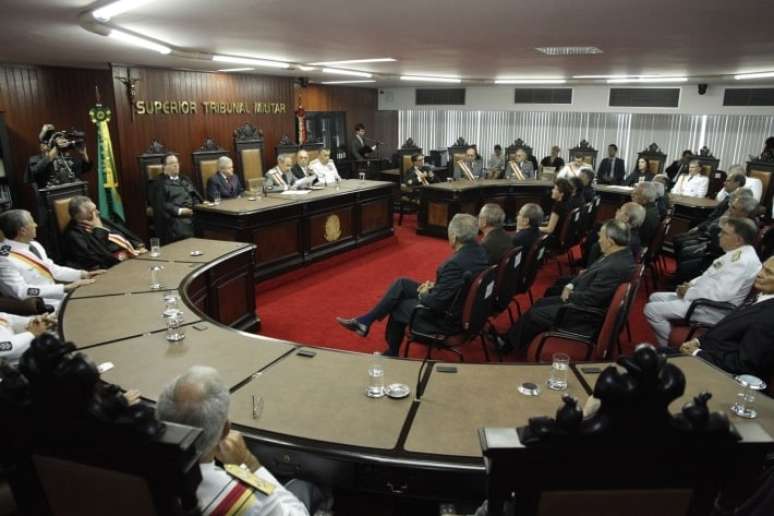 O plenário do Superior Tribunal Militar.