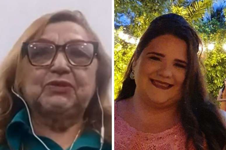 Fátima (esq.), mãe de Arianne, que morreu na queda do avião da Voepass em Vinhedo (SP)