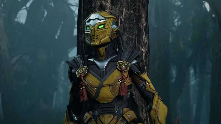 Cyrax em sua nova versão jogável, presente em Mortal Kombat 1