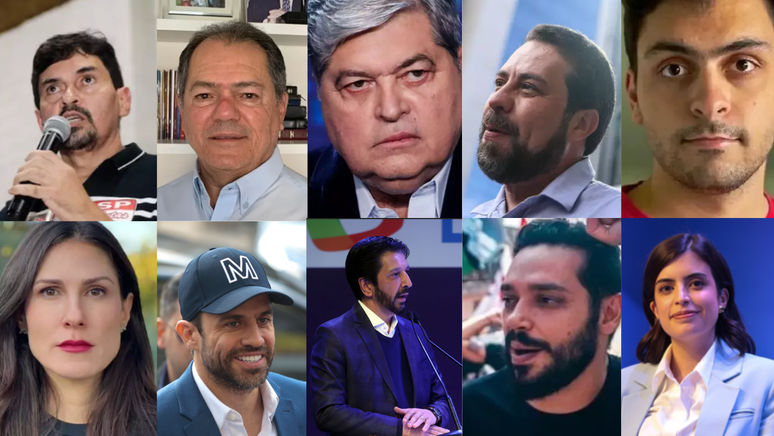 Altino Prazeres (PSTU), Bebeto Haddad (DC), Datena (PSBD), Guilherme Boulos (PSOL), João Pimenta (PCO), Maria Helena (Novo), Pablo Marçal (PRTB), Ricardo Nunes (MDB), Ricardo Senese (UP) e Tabata Amaral (PSB)  