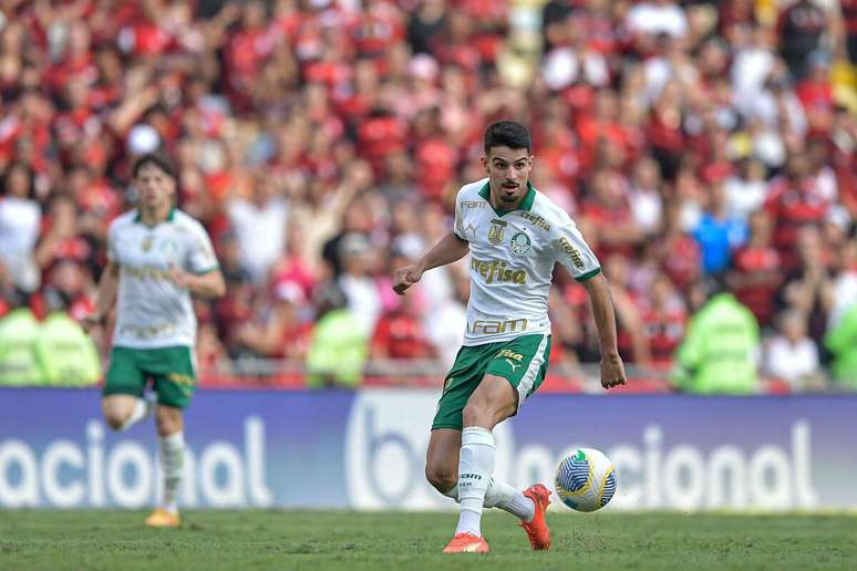 Flaco Lopez (Palmeiras) durante jogo contra o Flamengo, no dia 11.08.2024 