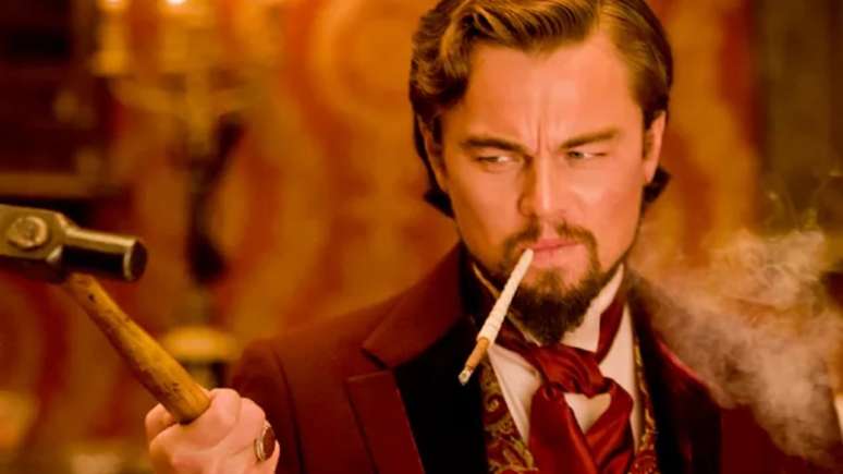 DiCaprio em Django Livre (2012).