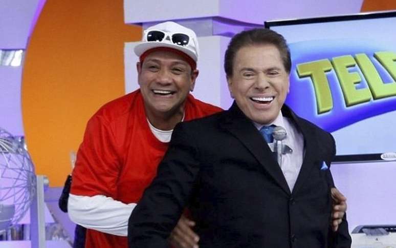 Liminha e Silvio Santos nos estúdios do SBT há alguns anos atrás 