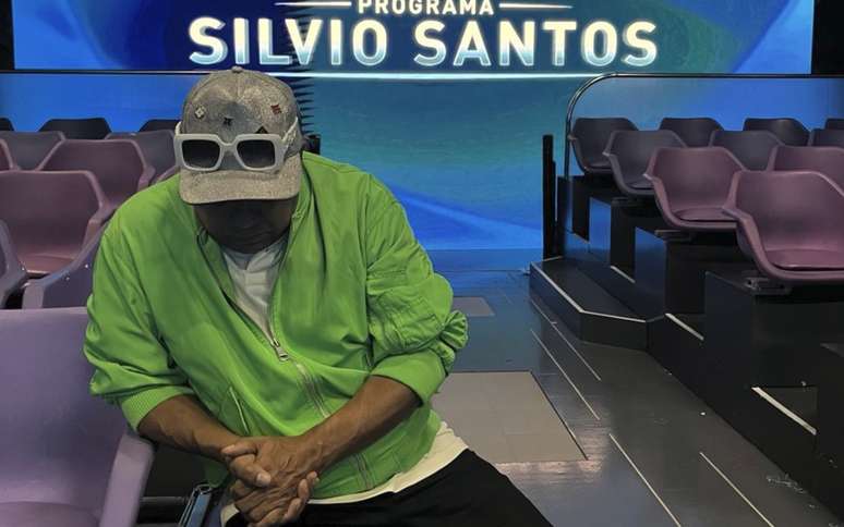 Liminha no estúdio do Programa Silvio Santos 