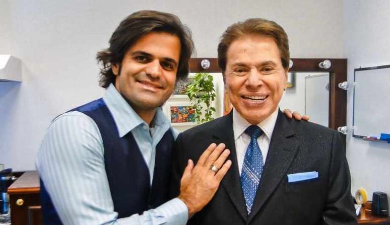 João Camargo, da Camargo Alfaiataria, com Silvio Santos: "Foi uma honra vesti-lo"