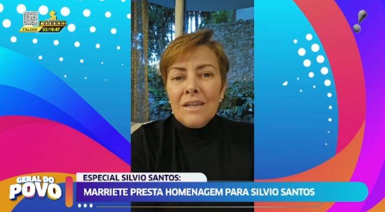 O 'Geral do Povo' exibiu depoimento de Mariette agradecendo Silvio Santos