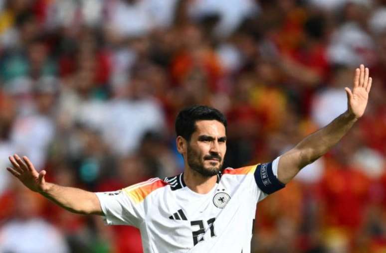 Gundogan em ação com a camisa da Alemanha na Euro 2024 –