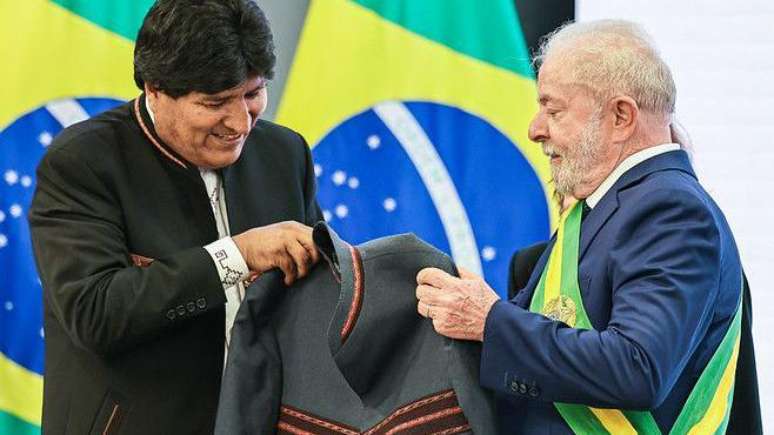 Evo Morales e Lula se encontraram na posse do petista, em janeiro de 2023