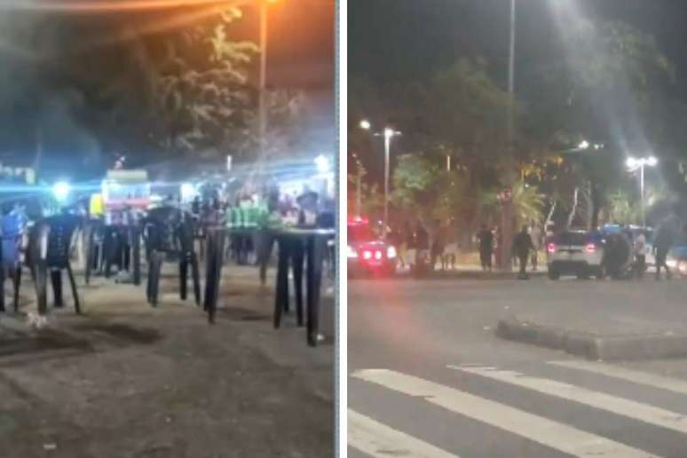 Vídeos nas redes sociais mostram momento do tiroteio em praça no Rio de Janeiro