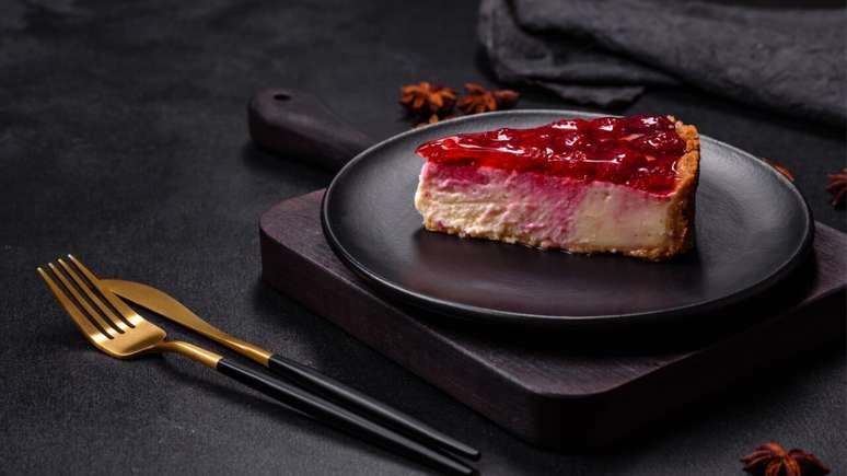 Cheesecake de frutas vermelhas fit