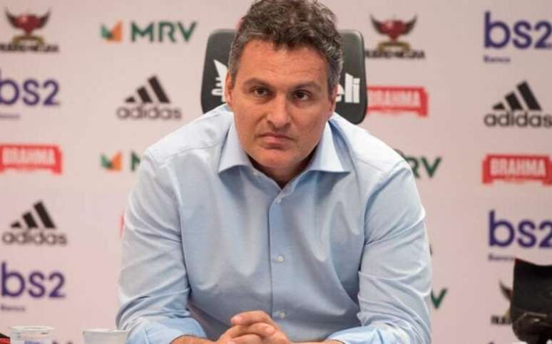 Spindel durante coletiva do Flamengo