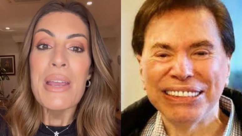 Elaine Mickely e Silvio Santos