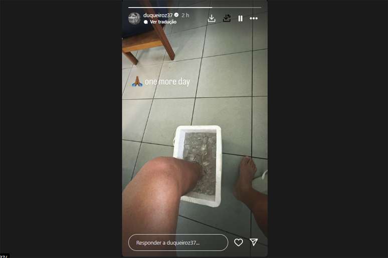 Du Queiroz já realiza tratamento para curar fratura no pé – Reprodução / Instagram