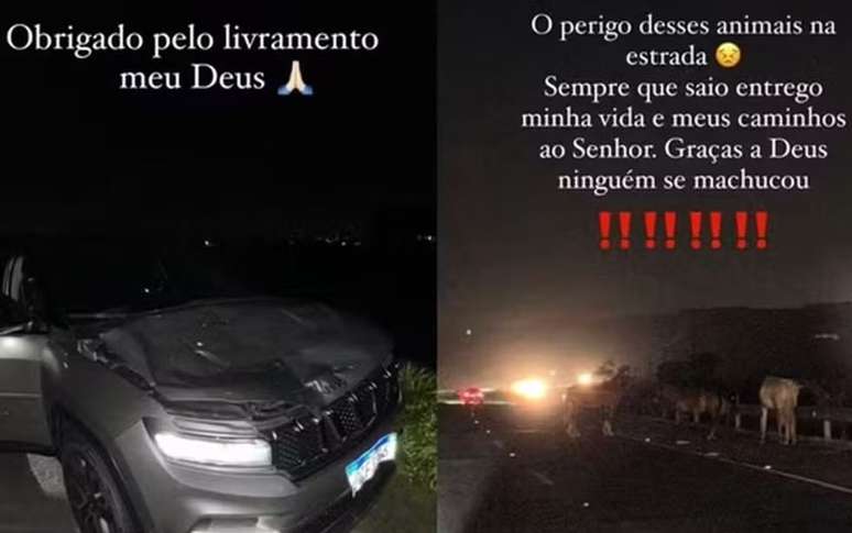 Z&eacute; Vaqueiro relatou que escapou sem ferimentos de acidente (Imagens: Reprodu&ccedil;&atilde;o - Instagram / Montagem - RD1)