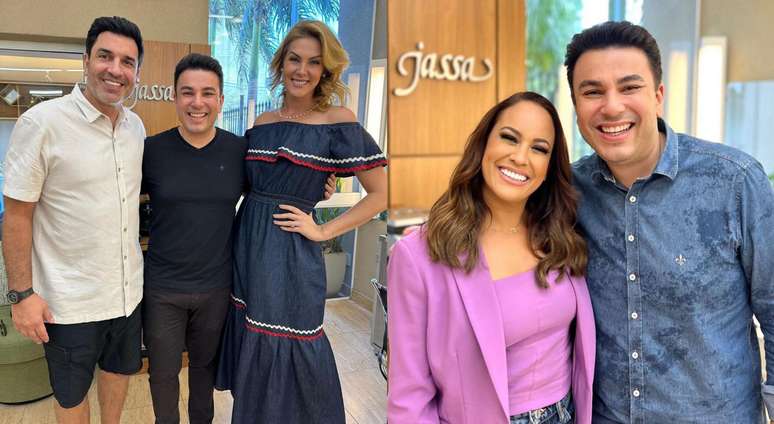 Entre os clientes famosos do salão de Jassa, estão os apresentadores Edu Guedes, Ana Hickmann e Renata Alves