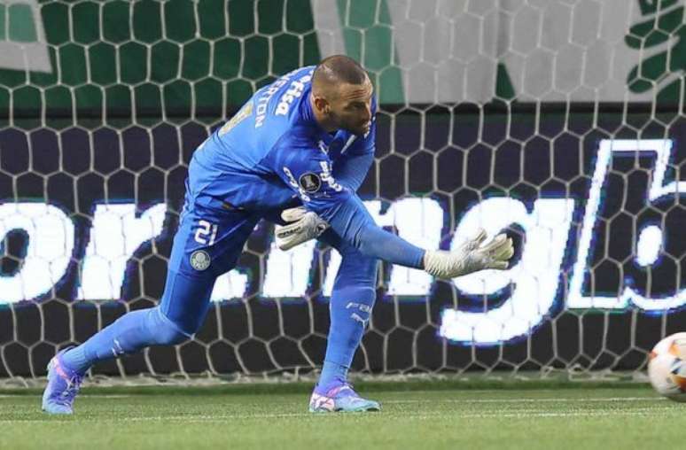 Weverton analisa a eliminação do Palmeiras na Libertadores da América – Foto Cesar Greco/Palmeiras