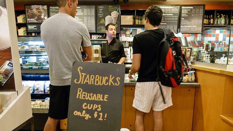 A Starbucks tem tentado se vender como empresa que busca a sustentabilidade