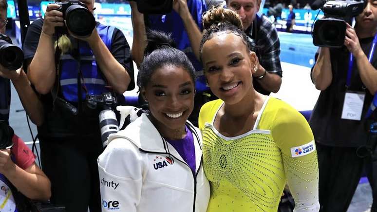 Simone e Rebeca Andrade nas Olimpíadas de Paris 2024 (Imagem: Divulgação/Ricardo Bufolin/CBG)