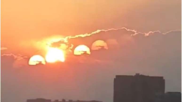 Sete sóis foram vistos no céu de uma cidade na China