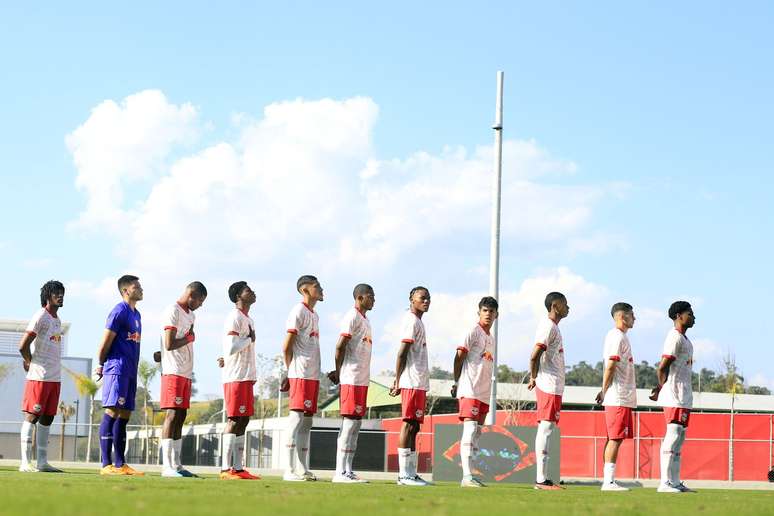 Jogadores do time Sub-20 do Red Bull Bragantino. 