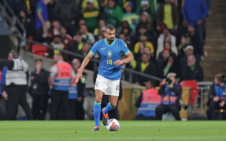 Fabrício Bruno, do Flamengo, em ação pela Seleção Brasileira