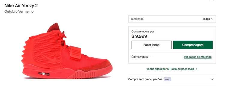 Tênis Yeezy Air 2 vermelho, modelo comprado por Marcos Mion