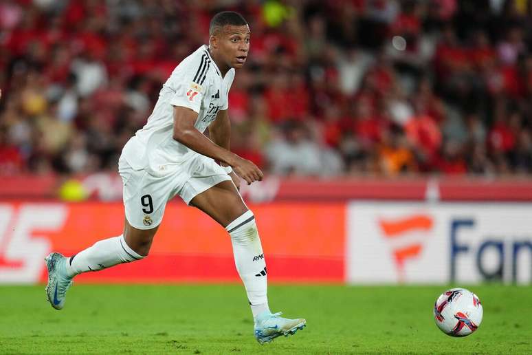 Kylian Mbappe (Real Madrid) durante jogo contra o Mallorca, no dia 18.08.2024  