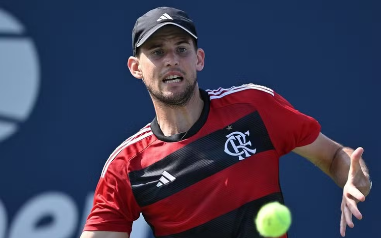 Domic Thiem em treino para a estreia do US Open