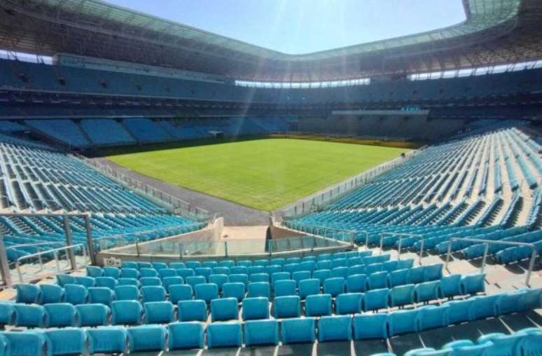 Registro da Arena do Grêmio após o início da fase de recuperação –