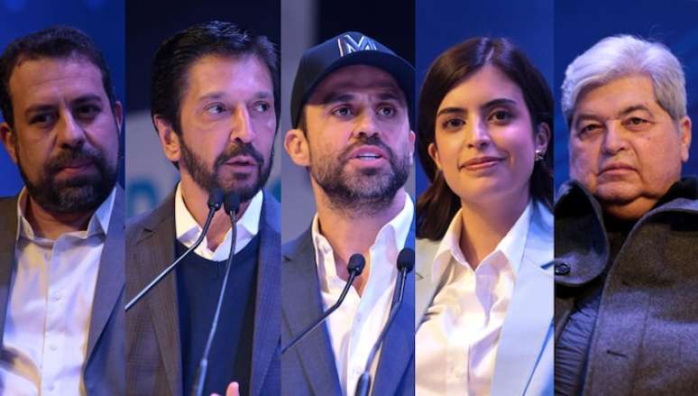 Guilherme Boulos, Ricardo Nunes, Pablo Marçal, Tabata Amaral e Datena são candidatos a prefeito de SP