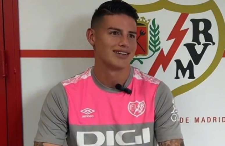 James Rodríguez foi anunciado como reforço do Rayo Vallecano.