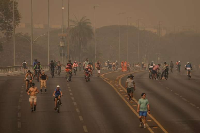 Fumaça encobriu o céu de Brasília na última semana