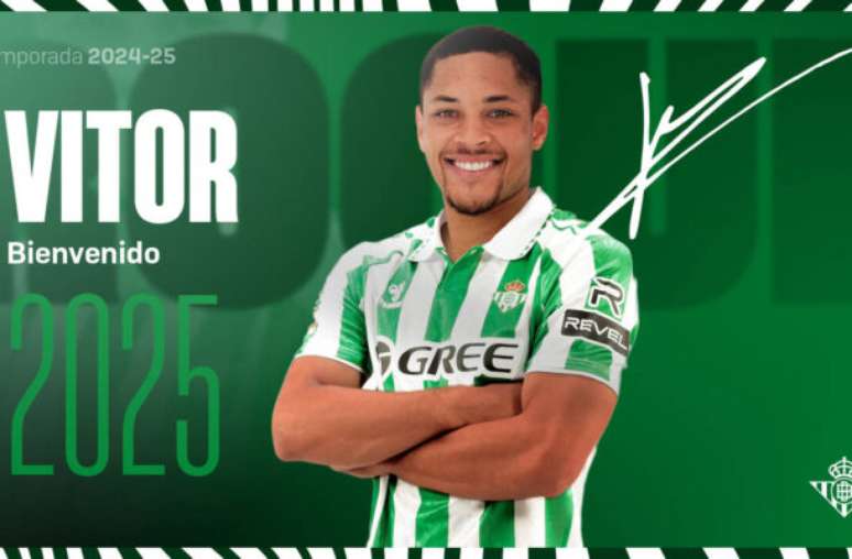 Vitor Roque em seu primeiro treinamento como jogador do Betis –