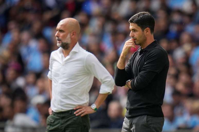 Mikel Arteta foi discípulo de Guardiola e agora enfrenta o técnico do City em busca do título do Arsenal na Premier League