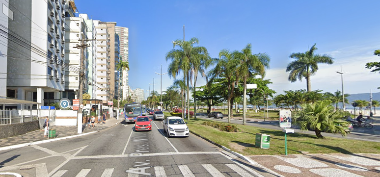 A Avenida Presidente Wilson fica na orla de Santos