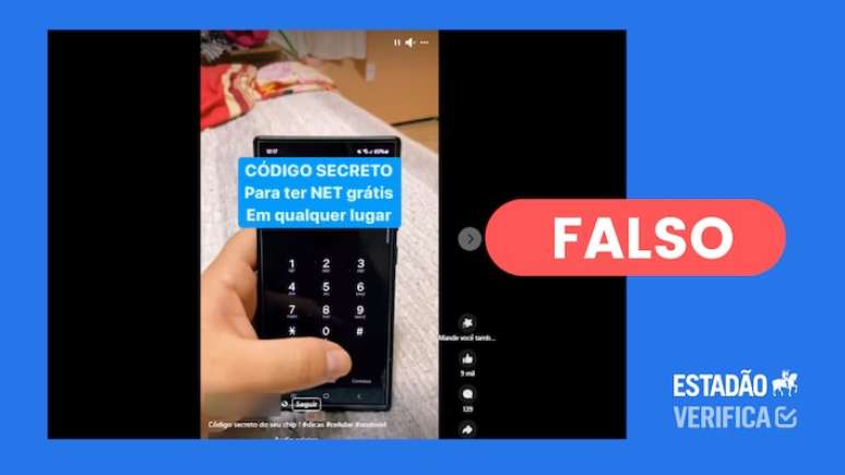 Não, vídeo não mostra ‘código secreto’ para obter internet gratuita em qualquer lugar