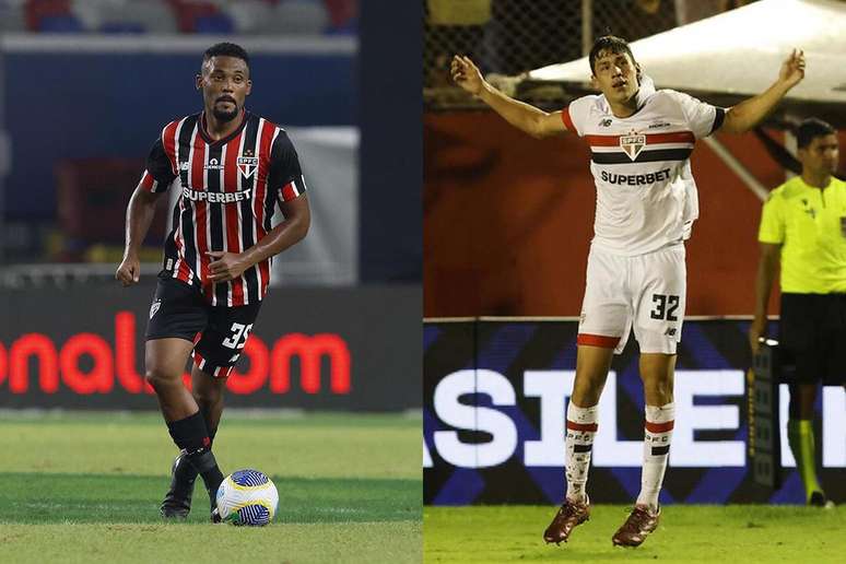 Sabino e Ferraresi disputam a posição na zaga do São Paulo – Fotos: Rubens Chiri / saopaulofc.net