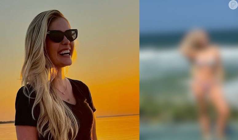 Bárbara Evans exibe corpaço em biquíni na praia após combo de cirurgias plásticas.