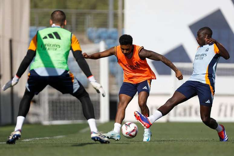 Jogadores do Real Madrid durante treinamento da equipe –