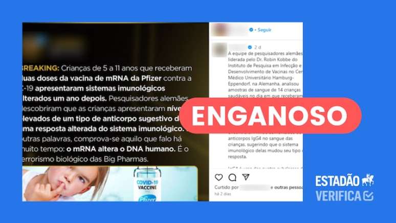 Captura de tela da postagem verificada