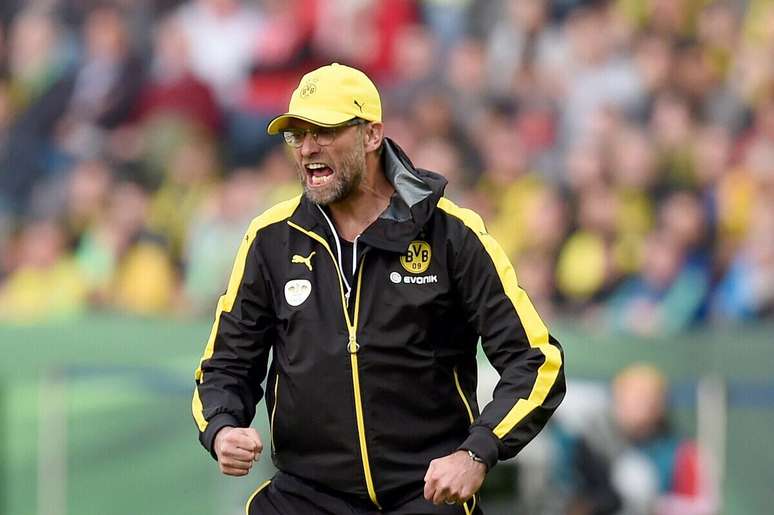 Klopp na época em que dirigia o Borussia Dortmund, da Alemanha –