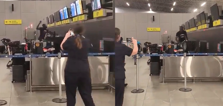 Passageiro se revolta e destrói balcão de companhia aérea com martelo em aeroporto no Chile