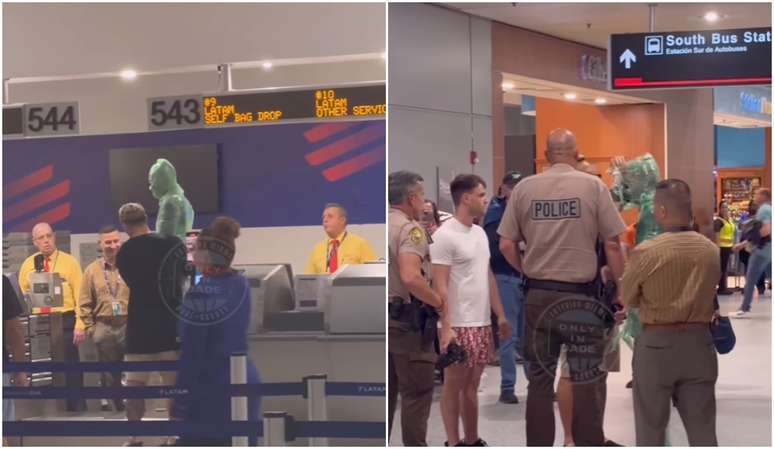 Enrolado em plástico filme, homem tentou se despachar em aeroporto nos EUA