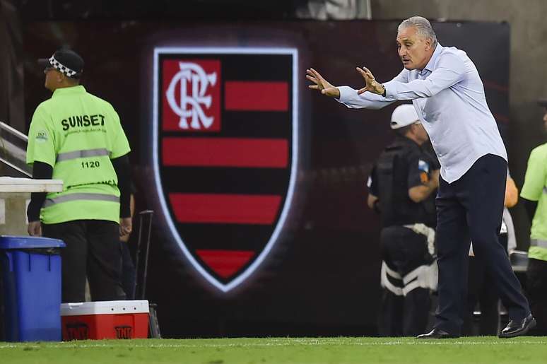 Tite durante jogo do Flamengo –