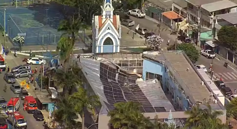 O teto do Santuário do Morro da Conceição, em Recife, no Pernambuco