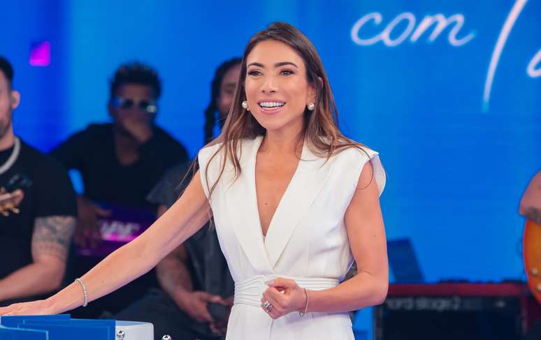 Patrícia Abravanel grava Programa Silvio Santos no SBT 