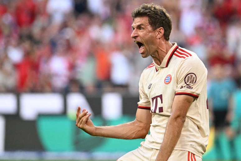 Müller marcou o segundo gol do Bayern contra o Freiburg – Lukas Barth-Tuttas/AFP via Getty Images